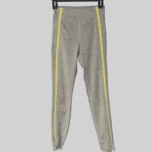 Zyia Active gray florescent striped leggings 2‎